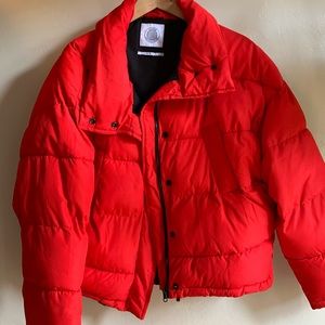 Urban Outfitters Red Puffer Jacket